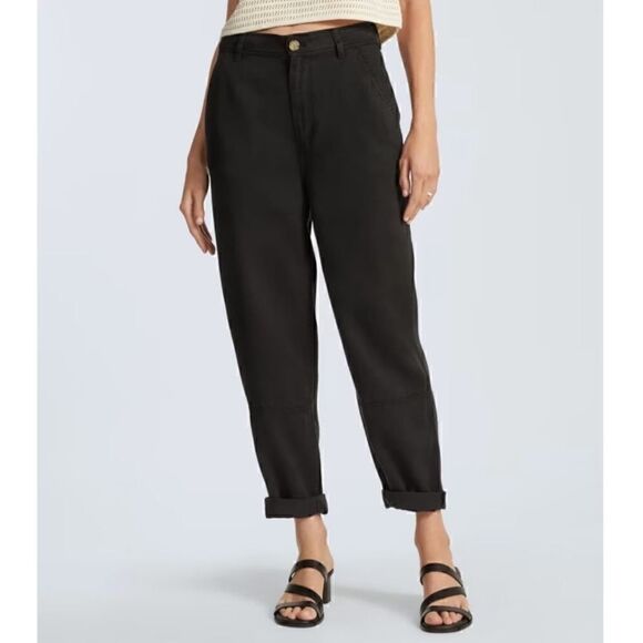 NWT Everlane The TENCEL Relaxed Soft Chino Black Size 2 - Picture 2 of 5